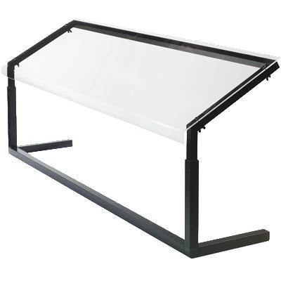 Carlisle 924803 48" Portable Sneeze Guard, Single-Sided, Acrylic/Aluminum, Black