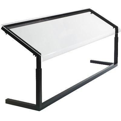 Carlisle 926003 60" Portable Sneeze Guard, Single-Sided, Acrylic/Aluminum, Black