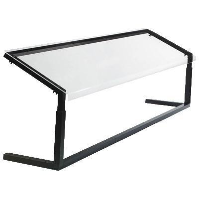 Carlisle 927203 73-1/4" Portable Sneeze Guard, Single-Sided, Acrylic/Aluminum, Black