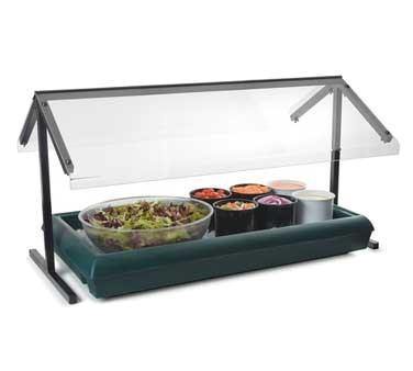 Carlisle 971003 48" Portable Sneeze Guard, Double-Sided, Acrylic/Aluminum, Black