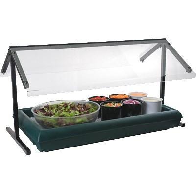 Carlisle 971203 73-1/4" Portable Sneeze Guard, Double-Sided, Acrylic/Aluminum, Black