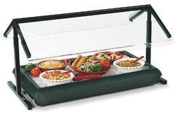Carlisle 972003 48" Portable Sneeze Guard, Double-Sided, Acrylic/Aluminum, Black