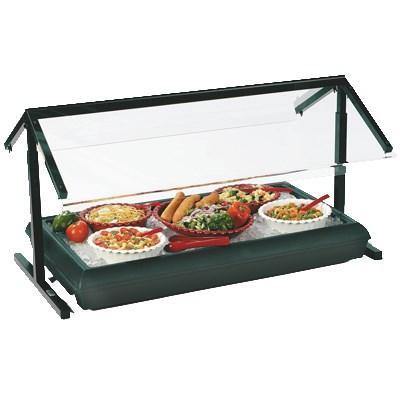 Carlisle 972203 73-1/4" Portable Sneeze Guard, Double-Sided, Acrylic/Aluminum, Black