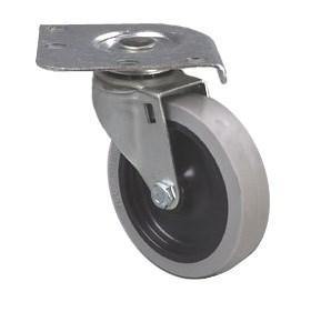 Carlisle C2222C00 Plate Caster with 4" Ball Bearing Swivel & 300 Lb Capacity