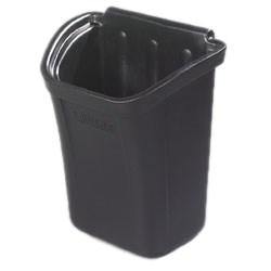 Carlisle CC11TH03 Trash Bin, 12-1/4"L X 18"W X 22"H, Polyethylene, Black