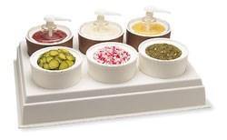 Carlisle CM106502 Coldcrock Organizer - Holds (6)2 Qt Coldcrocks, White