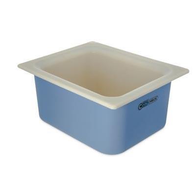 Carlisle CM1101C1402 Half Size Coldmaster Coolcheck Food Pan, 6" Deep, 6 Qt Capacity, White/Blue