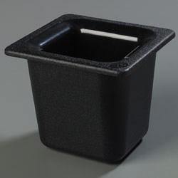 Carlisle CM110403 Coldmaster 1/6 Size Black Cold Food Pan - 6" Deep