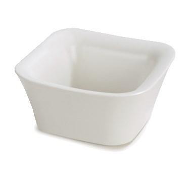 Carlisle CM140002 Designer Coldmaster 1 Qt. White Flared 7-3/4" Square Crock