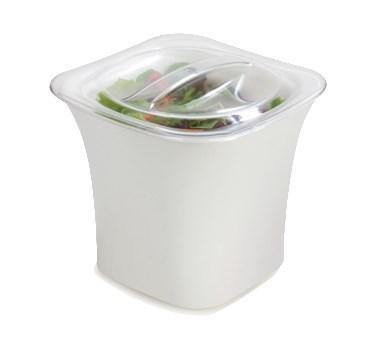 Carlisle CM140102 Designer Coldmaster 2 Qt. White Flared 7-1/2" Square Crock