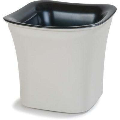 Carlisle CM1401442 Designer Coldmaster 2 Qt. Black / Champagne Flared 7-1/2" Square Crock
