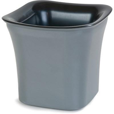 Carlisle CM1401444 Designer Coldmaster 2 Qt. Black / Charcoal Flared 7-1/2" Square Crock