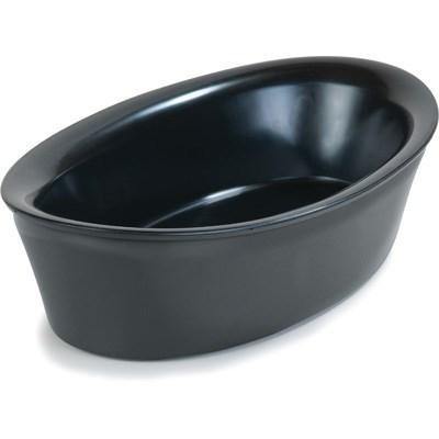 Carlisle CM140203 Designer Coldmaster 5 Qt. Black Flared 19" X 11" Oval Crock