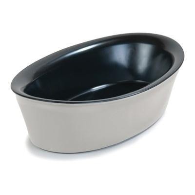 Carlisle CM1402442 Designer Coldmaster 5 Qt. Black / Champagne Flared 19" X 11" Oval Crock