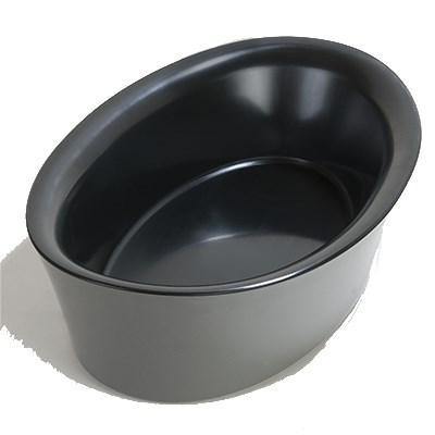 Carlisle CM1402444 Designer Coldmaster 5 Qt. Black / Charcoal Flared 19" X 11" Oval Crock