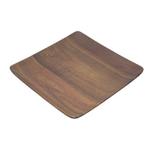 Carlisle EAG1169 Epicure Acacia 9" X 9" Woodgrain Melamine Tray