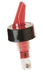 Carlisle EP21600 1 1/4 Oz Liquor Pourer - Red/Black