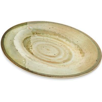 Carlisle GA5501470 Gathering 12" X 8" Adobe Oval Melamine Platter