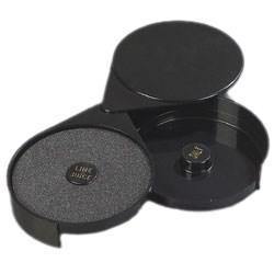 Carlisle GR1003 2 Tier Glass Rimmer with 6-1/4" Round Swing Trays, Acrylic, Black