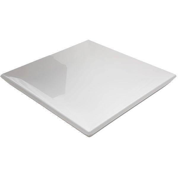 Carlisle HAL1002 Halcyon 10-1/2" Square Bone White Melamine Plate