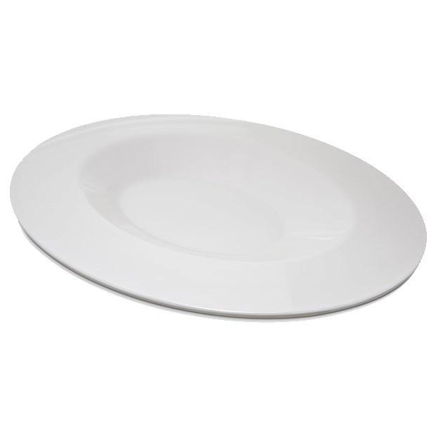 Carlisle HAL2302 Halcyon 5 Oz. Oval Bone White Melamine Low Bowl