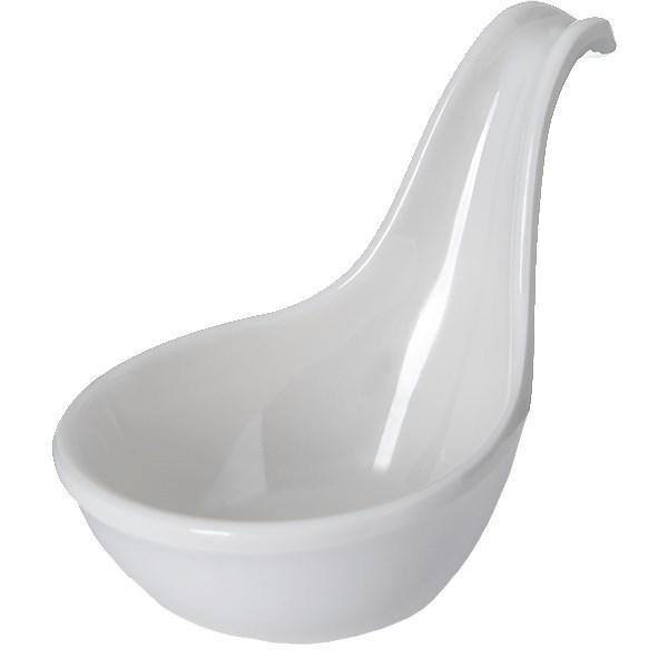 Carlisle HAL3102 Halcyon 1 Oz. Bone White Melamine Spoon Bowl