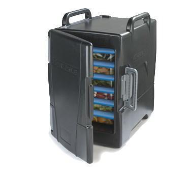Carlisle IT40003 Cateraide IT Onyx Black Front Loading Insulated Food Pan Carrier - Holds 6 Pans