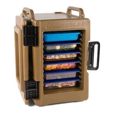Carlisle IT40043 Cateraide IT Caramel Front Loading Insulated Food Pan Carrier - Holds 6 Pans