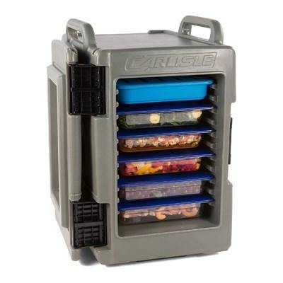 Carlisle IT40062 Cateraide IT Olive Front Loading Insulated Food Pan Carrier - Holds 6 Pans