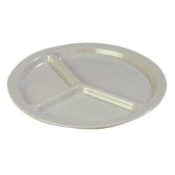 Carlisle KL10270 Kingline 10" Adobe 3-Compartment Plate