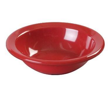 Carlisle KL80505 Kingline 4-3/4 Oz. Red Rimmed Fruit Bowl