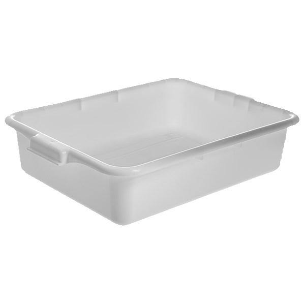 Carlisle N4401002 Comfort Curve Tote Box - 20" X 15" X 5", White Plastic