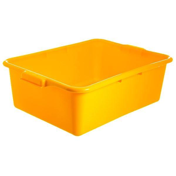 Carlisle N4401104 Comfort Curve Tote Box - 20" X 15" X 7", Yellow Plastic