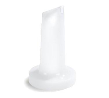 Carlisle PS20402 3-1/2" Round Liquor Pourer Spout, Polyethylene, White