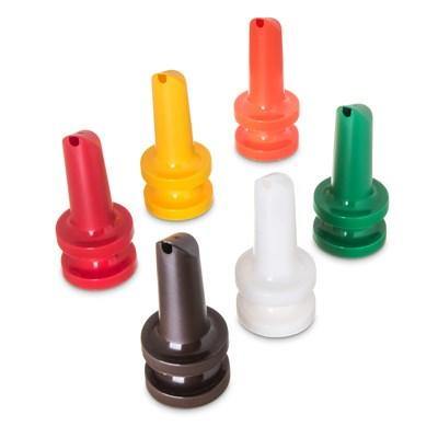 Carlisle PS204AST00 Store 'N Pour Pourplus 12-Piece Assorted Spout / Neck Set