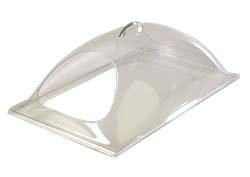 Carlisle PSD21DEH07 21-1/4" X 13-3/8" Clear Double End Cut Dome Cover