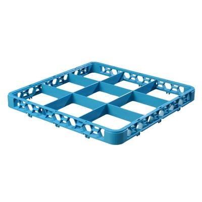 Carlisle RE914 Opticlean 9 Compartments Blue Glass Rack Extender