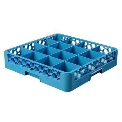 Carlisle RG1614 Opticlean 16 Compartments Blue Glass Rack