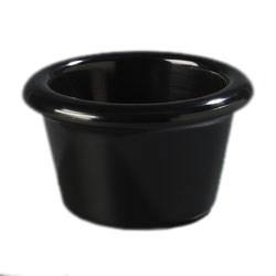 Carlisle S27503 1.5 Oz. Black Smooth Melamine Ramekin