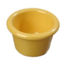 Carlisle S27522 1.5 Oz. Honey Yellow Smooth Melamine Ramekin