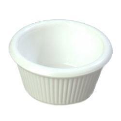 Carlisle S27902 2 Oz. White Fluted Plastic Ramekin