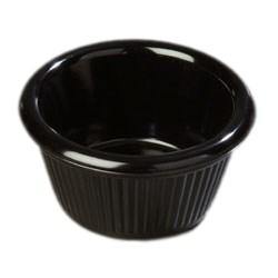 Carlisle S27903 2 Oz. Black Fluted Melamine Ramekin