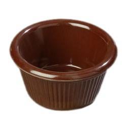 Carlisle S27969 2 Oz. Chocolate Fluted Melamine Ramekin