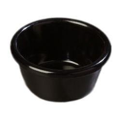 Carlisle S28003 3 Oz. Black Smooth Melamine Ramekin