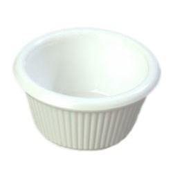 Carlisle S28202 3 Oz. White Fluted Melamine Ramekin