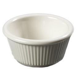 Carlisle S28242 3 Oz. Bone Fluted Melamine Ramekin