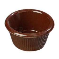 Carlisle S28269 3 Oz. Chocolate Fluted Melamine Ramekin