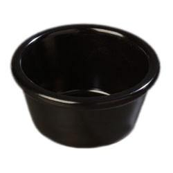 Carlisle S28503 4 Oz. Black Smooth Melamine Ramekin