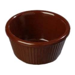 Carlisle S28769 Fluted Melamine Ramekin, 4 Oz. Chocolate