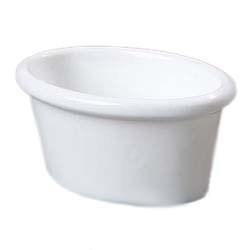 Carlisle S31002 Oval Melamine Ramekin, 2 Oz., White